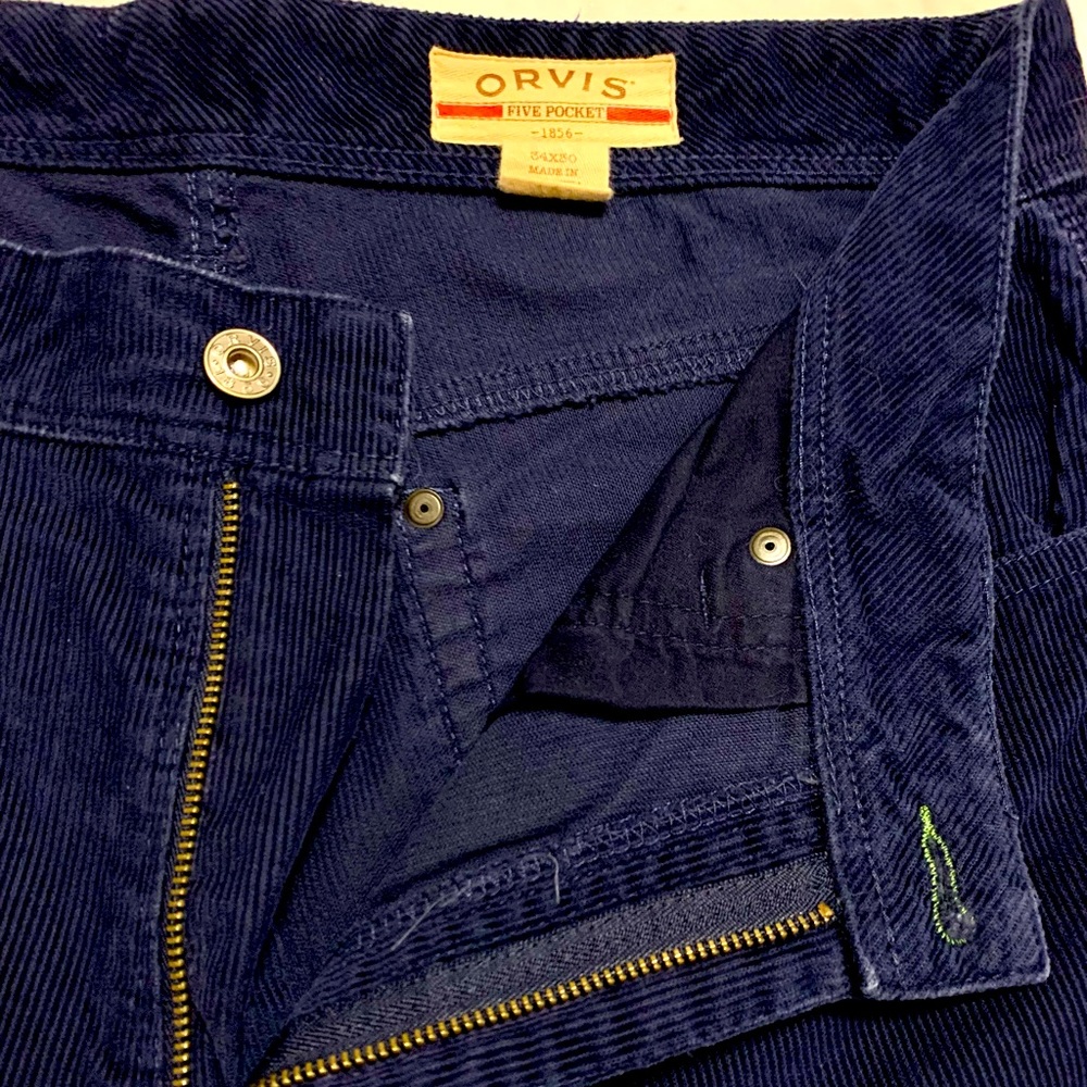 ORVIS Men’s 1856 Five-Pocket Corduroy Pants Stretch Navy 34x30